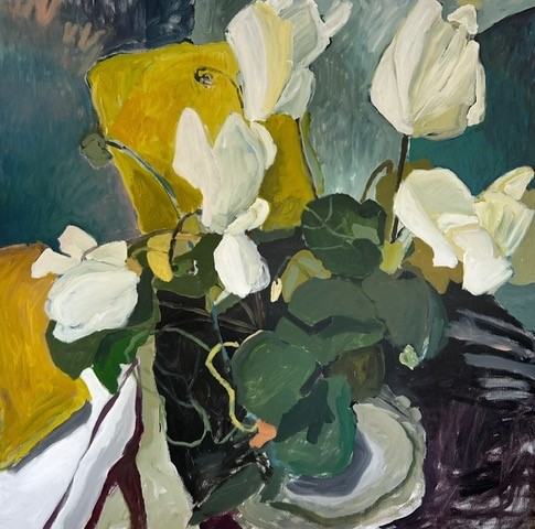Cyclamen and Chair, 2025 by Ali McNabney-Stevens